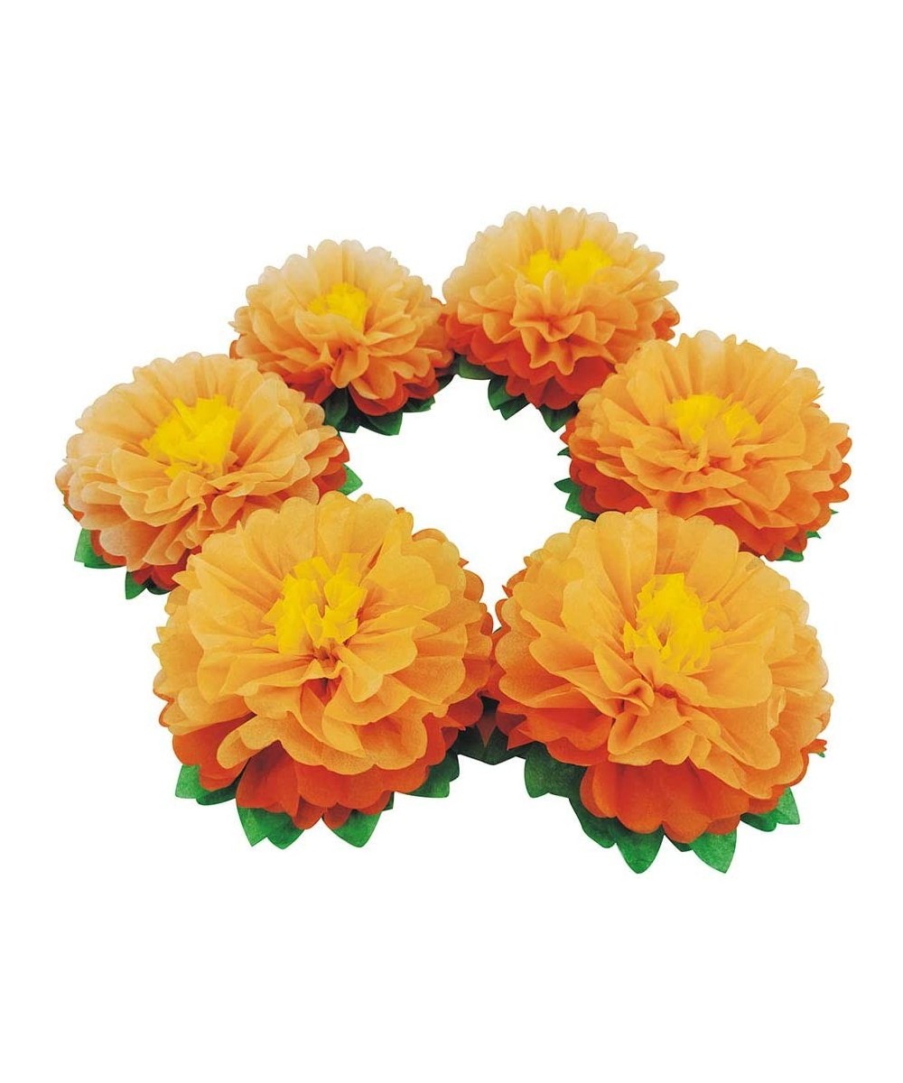 Tissue Pom Poms Flower Party Backdrop Decoration for Weddings Birthday Bridal Baby Showers Nursery Room Decor (Orange- 9 inch...