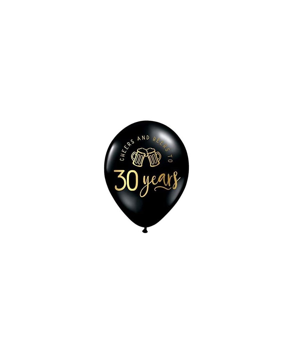 Cheers and Beers to 30 Years Balloons with Beer Mugs- 30th Birthday Party Balloons- Set of 10- 30th Birthday Party Decoration...