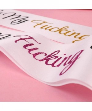 Birthday Sash - It's My Fucking Birthday White Satin Glitter Sash for Women Men- 16th 18th 21st 22nd 30th 40th 50th 60th 70th...