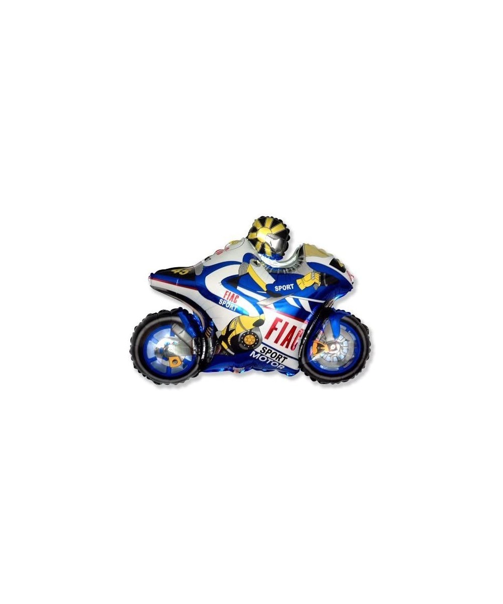 Moto Racing Motorbike Balloon 26" Foil Balloon - Blue - CM115AHE7I5 $11.13 Balloons