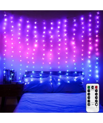 LED Window Curtain Lights- Photo Backdrop Lights Twinkle String Lights with Remote Control for Wedding Party Bedroom Wall Chr...