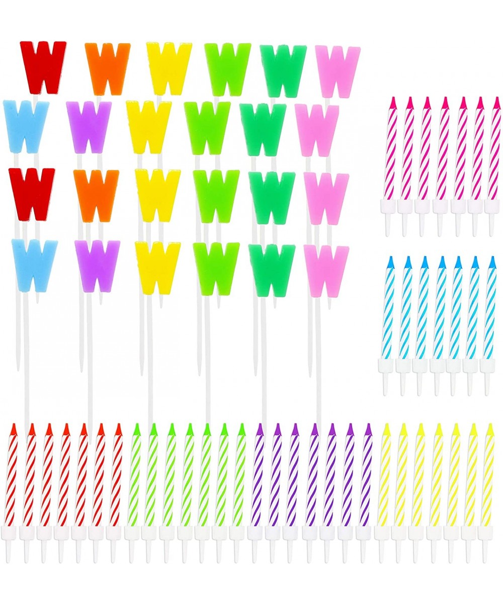 Letter W Birthday Cake Candles Set with Holders (96 Pack) - CW18ST6N8TM $6.16 Birthday Candles