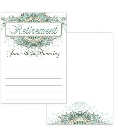 Elegant Fancy Retirement Party Invitations (20 Invitations with Envelopes) - Fill in The Blank Retirement Invites for Men and...