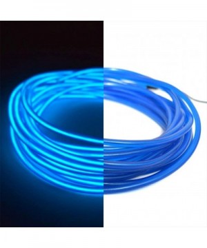 1-Pack 20m/65.6ft Blue Neon LED Light Glow EL Wire - 5 mm Thick - EL Wire ONLY - Craft Neon Wire String Light for DIY Project...