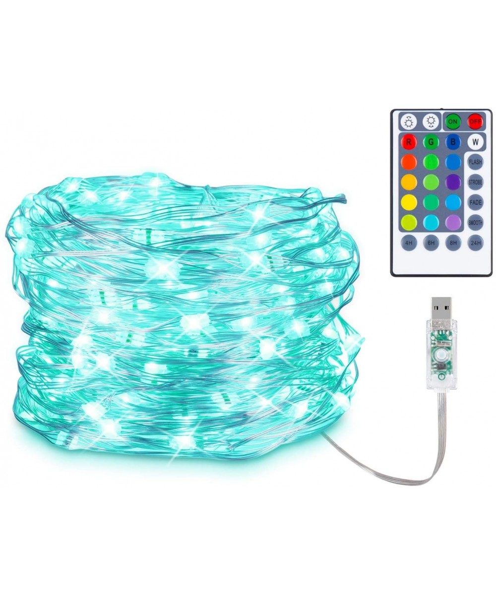 USB 16 Colors Fairy String Lights Multi Color Change Christmas Lights Remote 33ft 100 LEDs Waterproof Firefly Twinkle Lights ...