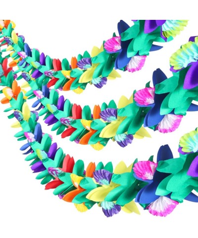9 Feet Long Tropical Multicolored Paper Tissue Garland Flower Banner for Luau Hawaiian Party Supplies (3 Pieces) - CI18DLOOLS...