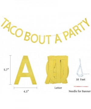 Taco Party Decorations-Unique Taco Bout Love Letter and Cactus Balloons Gold Glitter Taco Bout A Party Banner for Party Favor...