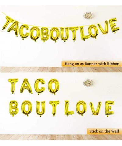 Taco Party Decorations-Unique Taco Bout Love Letter and Cactus Balloons Gold Glitter Taco Bout A Party Banner for Party Favor...