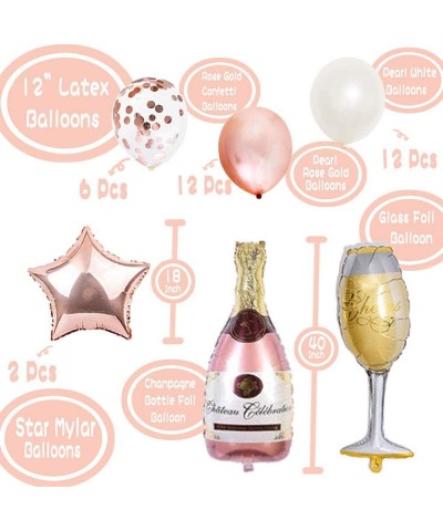 30th Birthday Party Decorations- 30 Fabulous Sash- Rose Gold Happy Birthday Banner- Champagne Balloon- 30 Fabulous Cake Toppe...