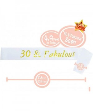 30th Birthday Party Decorations- 30 Fabulous Sash- Rose Gold Happy Birthday Banner- Champagne Balloon- 30 Fabulous Cake Toppe...