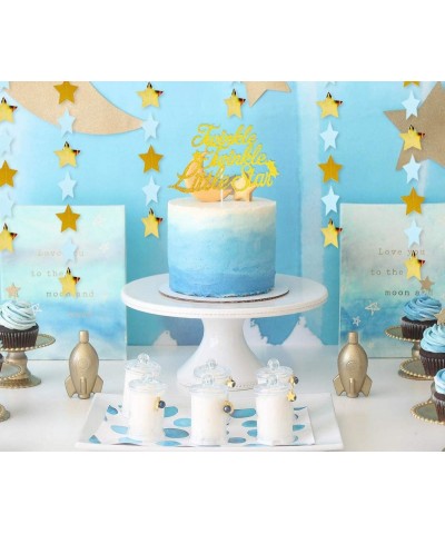 Twinkle Twinkle Little Star - Baby Shower or Birthday Party Decorations for Boy Blue and Gold- Moon and Star Balloons Bouquet...