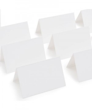 50 Pcs White Blank Place Cards - Textured Table Tent Cards Seating Place Cards for Weddings Banquets Dinner Parties 2.5" x 3....