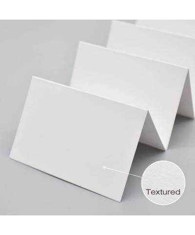 50 Pcs White Blank Place Cards - Textured Table Tent Cards Seating Place Cards for Weddings Banquets Dinner Parties 2.5" x 3....