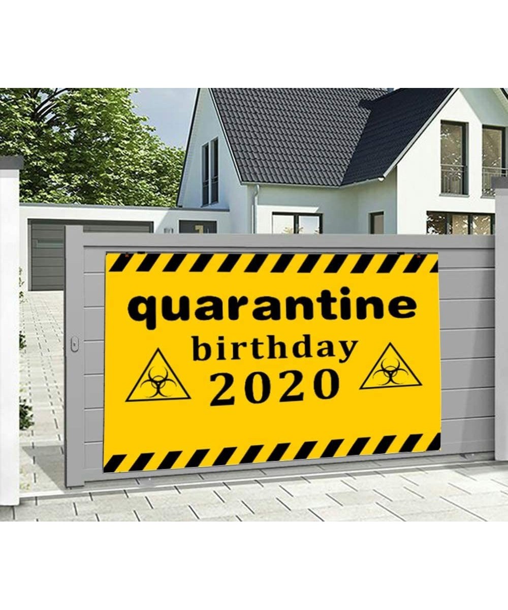 Quarantine Birthday Decorations-2020 Birthday Quarantine Banner- and Social Distancing Banner Stay Home Backdrop Decorations-...