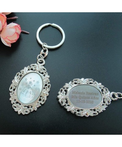Personalized Quince Keychain Party Favor (12 PCS) Engraved Sweet 16 Metal Key Ring/Customized 15 Birthday Gift for Guest/Quin...