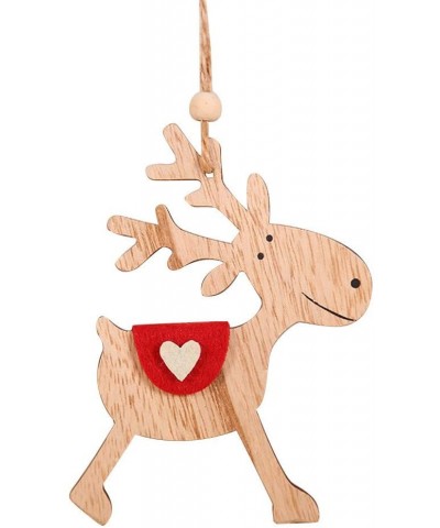 Christmas Tree Wooden Old Man Angel Elk Snowman Ornament Pendant- Christmas Ornaments Advent Calendar Pillow Covers Garland T...