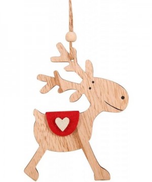 Christmas Tree Wooden Old Man Angel Elk Snowman Ornament Pendant- Christmas Ornaments Advent Calendar Pillow Covers Garland T...