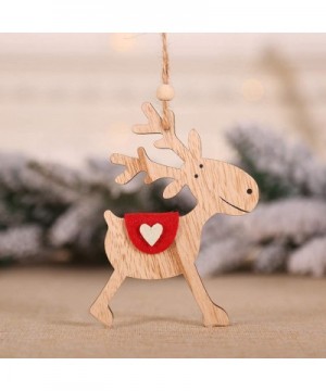 Christmas Tree Wooden Old Man Angel Elk Snowman Ornament Pendant- Christmas Ornaments Advent Calendar Pillow Covers Garland T...