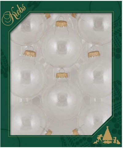 Made in The USA Designer Seamless Glass Christmas Ball Craft Ornaments- 2 5/8" (67mm)- Clear- 8 Pieces - Clear - CH113W8A7I3 ...
