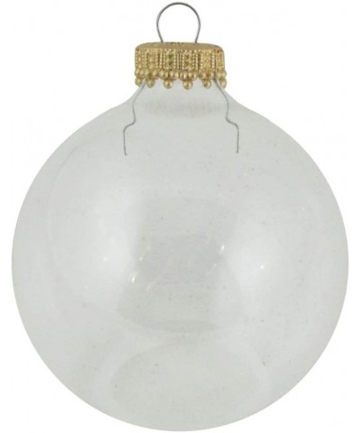 Made in The USA Designer Seamless Glass Christmas Ball Craft Ornaments- 2 5/8" (67mm)- Clear- 8 Pieces - Clear - CH113W8A7I3 ...