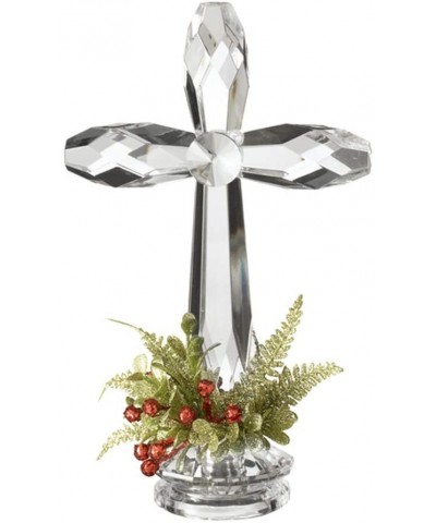 Acrylic Christmas Mistletoe Standing Cross - Mistletoe Standing Cross (Kk365) - CR18GQY0LED $9.20 Ornaments