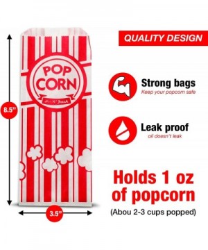 200 Popcorn Bags 1 Once - Perfect Size for Theater- Movies- Birthday Parties Celebration - Great Carnival Light Snacking Bags...