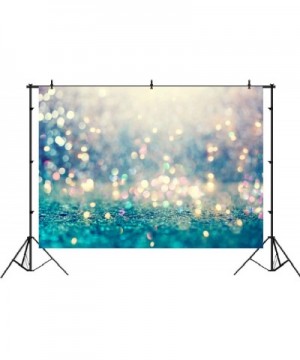 Abstract Backdrop Shiny Blue Gold (No Glitter) Dots Sparkle Mermaid Theme Photography Background Happy Birthday Baby Shower N...