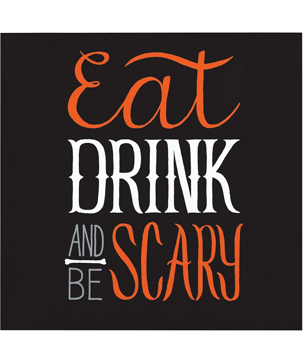 Eat- Drink and Be Scary Halloween Beverage Napkins- 48 ct - CM1997HZHKM $8.00 Tableware