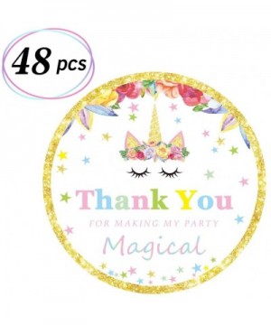 Magical Unicorn Stickers Unicorn Themed Thank You Tags Birthday Party Favor Decor - CK18DYOLA8A $5.07 Party Packs