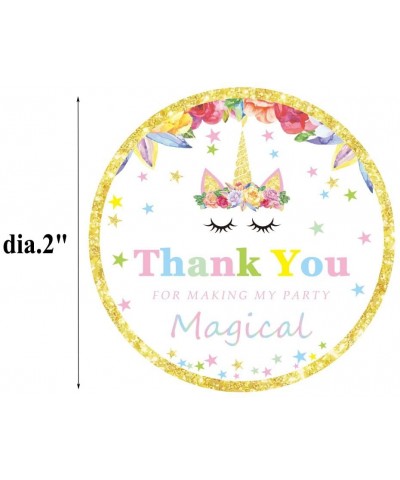 Magical Unicorn Stickers Unicorn Themed Thank You Tags Birthday Party Favor Decor - CK18DYOLA8A $5.07 Party Packs
