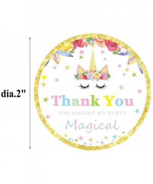 Magical Unicorn Stickers Unicorn Themed Thank You Tags Birthday Party Favor Decor - CK18DYOLA8A $5.07 Party Packs