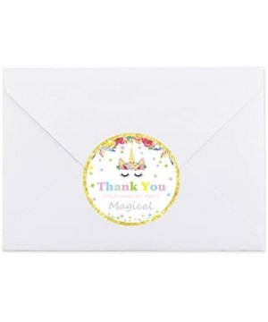 Magical Unicorn Stickers Unicorn Themed Thank You Tags Birthday Party Favor Decor - CK18DYOLA8A $5.07 Party Packs