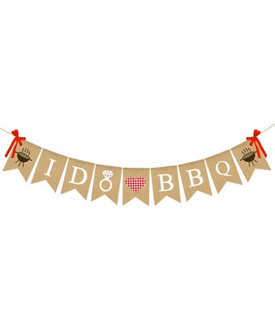 I DO BBQ Banner Burlap Wedding Shower Bridal Shower Engagement Party Decoration Supply - CL190EENICG $7.66 Banners & Garlands