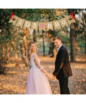 I DO BBQ Banner Burlap Wedding Shower Bridal Shower Engagement Party Decoration Supply - CL190EENICG $7.66 Banners & Garlands