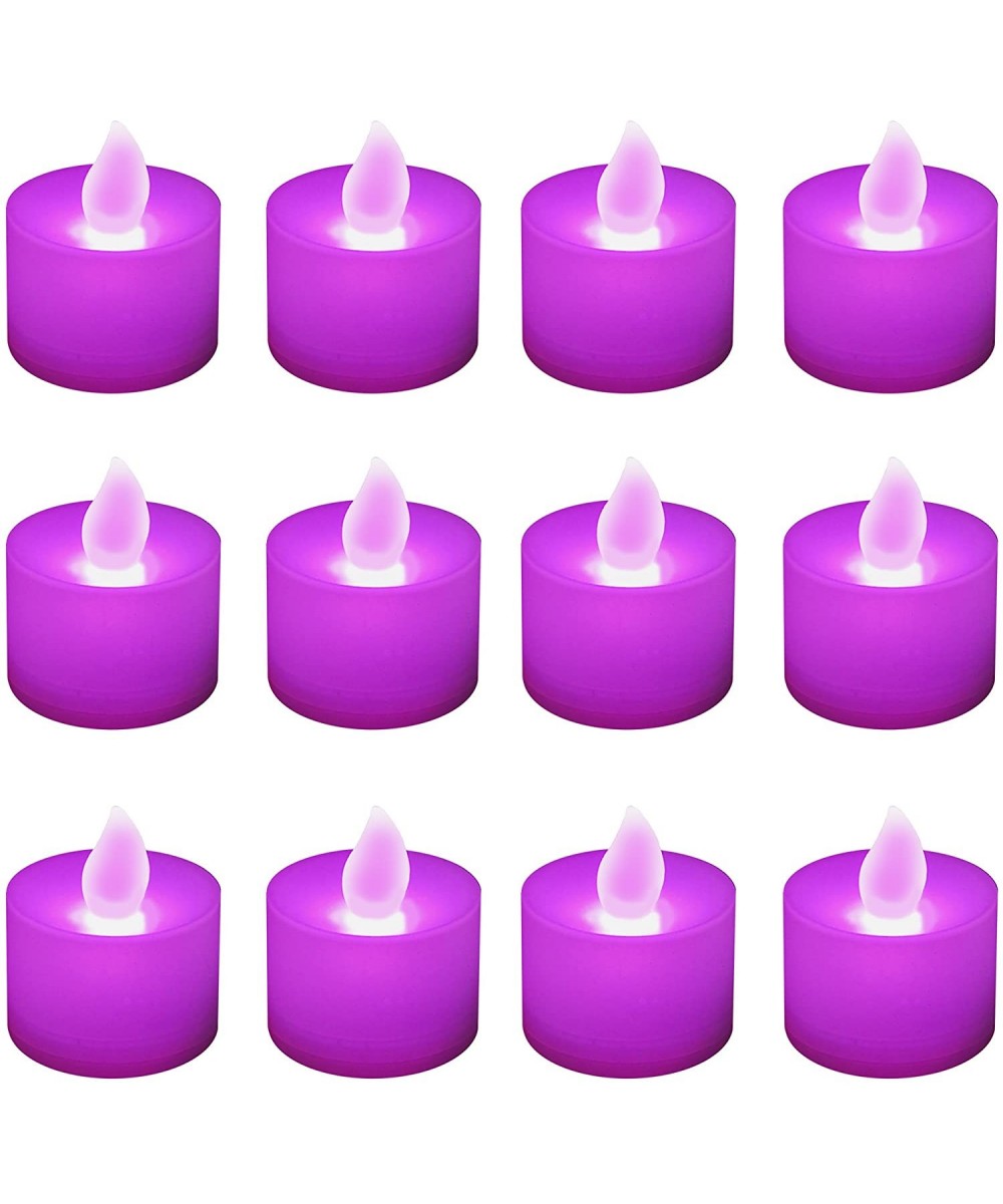 12 Count Battery Operated Tea Lights- Purple - Purple - CY110FRFCOJ $15.51 Indoor String Lights