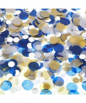 Round Tissue Paper Table Confetti Dots for Wedding Birthday Party Decoration- 1.76 oz (Blue Gold Sliver Confetti- 2.5 cm) - B...