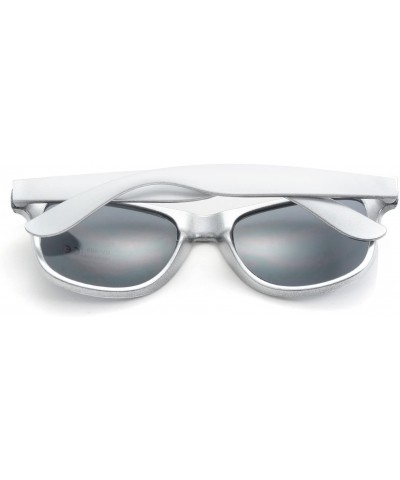 Neon Colors Party Favor Supplies Unisex Sunglasses Pack of 8 (Silver) - Silver - CU18ERLTRML $7.85 Favors