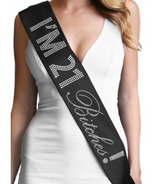 21st Birthday Black Sash - Crystal Rhinestone I'm 21 Bitches! Premium Satin Sash - 21st Birthday Party Supplies & Decorations...