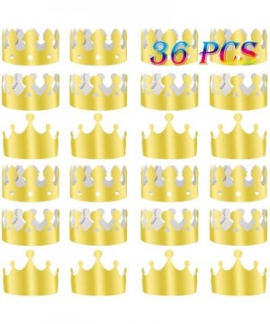 36 PCS Paper Crowns Hat Gold Foil Crowns Paper Party Hat for Birthday Party- Baby Shower - C618LNYARQ5 $7.24 Party Hats