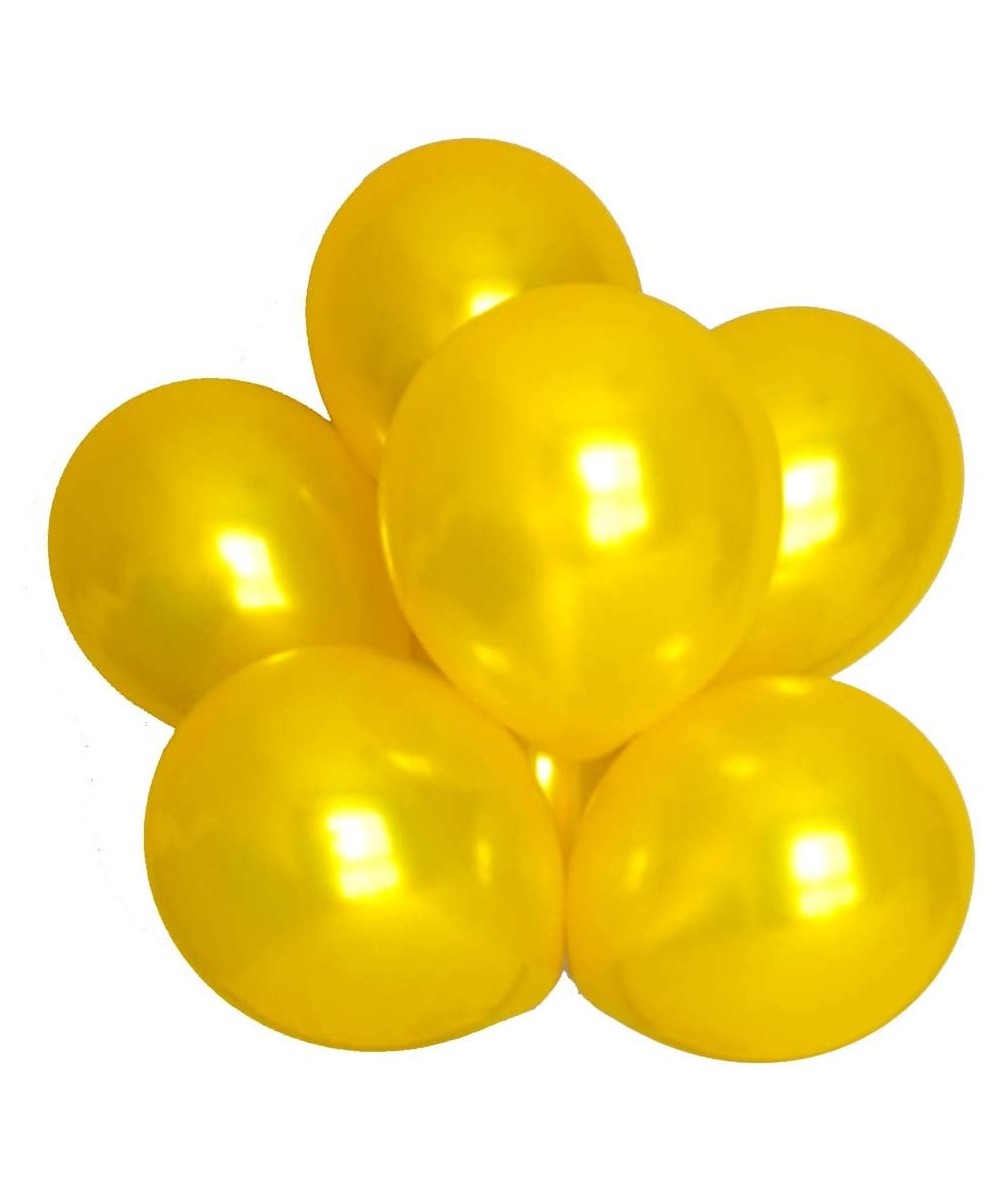 Balloon 12 inch Yellow Color Pearlized/Metallic Balloon for Party Decoration- 100 Pieces Packing (Yellow) - Yello - CH196Z0Q2...