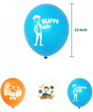 Blippi Birthday Party Supplies Set- Blippi Latex Balloons- Birthday Banner- Happy Birthday Cake Topper- 45 Pack(Yellow) - Yel...