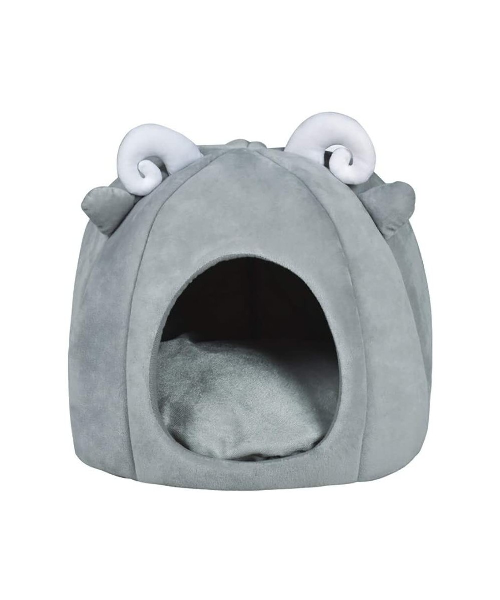 New 2 in 1 Foldable Cave Pet House & Bed- Plush Pet Cat Bed for Cats and Small Dogs Hamster- Machine Washable Coral Velvet Se...