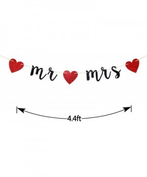 Black Mr & Mrs Banner - Wedding Hanging Banner - Vintage Rustic Wedding/Bridal Shower/Engagement Party Decorations - C919688X...
