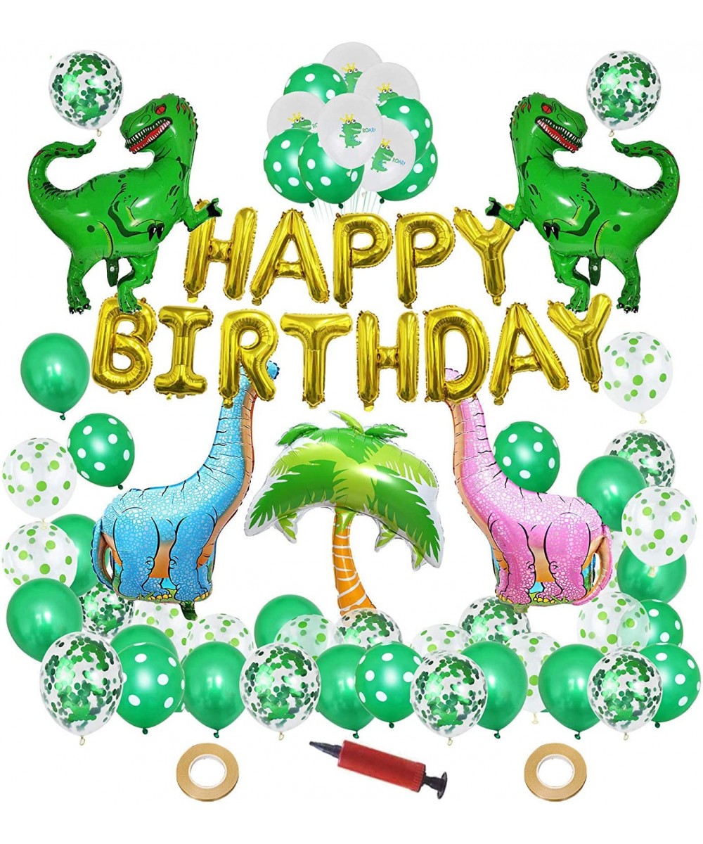 Dinosaur balloons Party Decorations kit - pack of 66 pcs with Silk thread and pump for Kids Birthday Party(Gold ballons) - CA...
