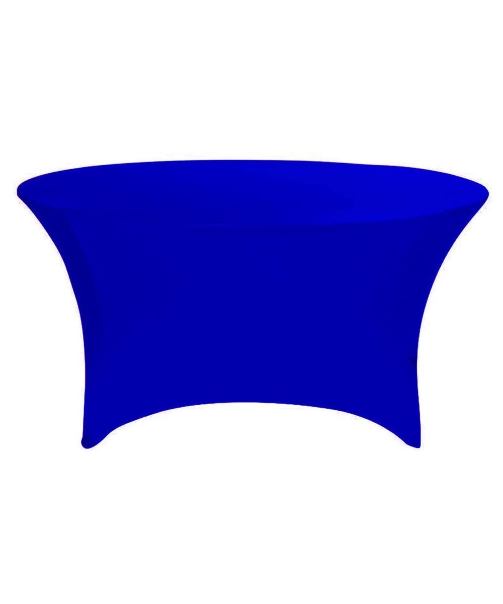 Stretch Spandex 5 ft Round Table Cover Royal Blue- Stretch Tablecloth - Royal Blue - C118OEN23OY $15.43 Tablecovers