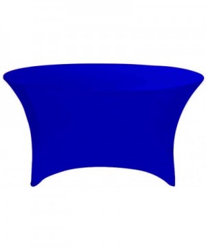 Stretch Spandex 5 ft Round Table Cover Royal Blue- Stretch Tablecloth - Royal Blue - C118OEN23OY $15.43 Tablecovers