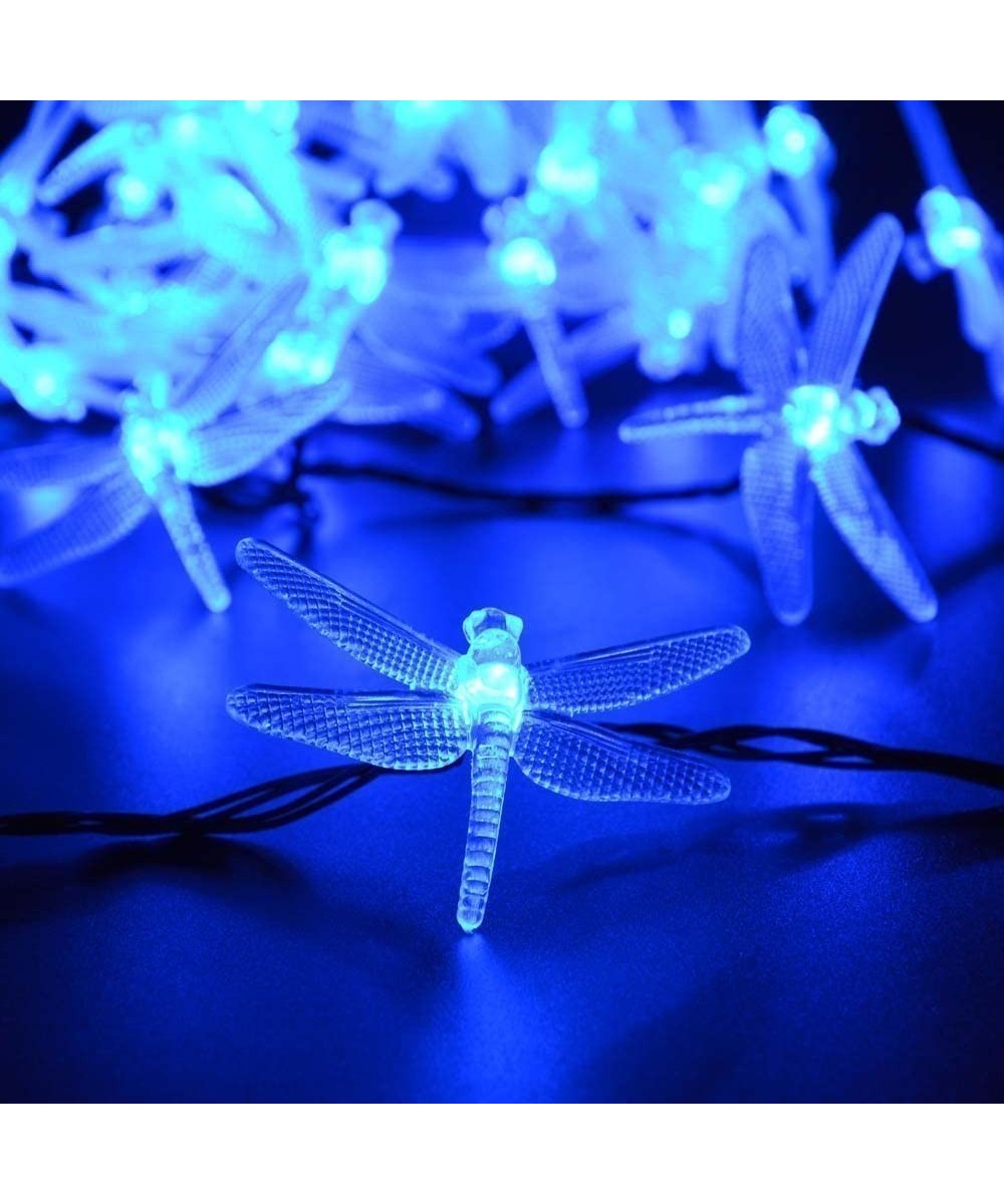 Dragonfly Lights- 20FT/6M 30 LED Solar String Lights with 8 Modes Lights Waterproof for Outdoor- Garden- Christmas Decoration...