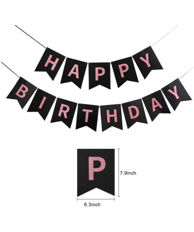 Happy Birthday Banner- Rose Gold Happy Birthday Party Decorations Supplies- Birthday Party Sign Decor for Women- Girls - CP19...