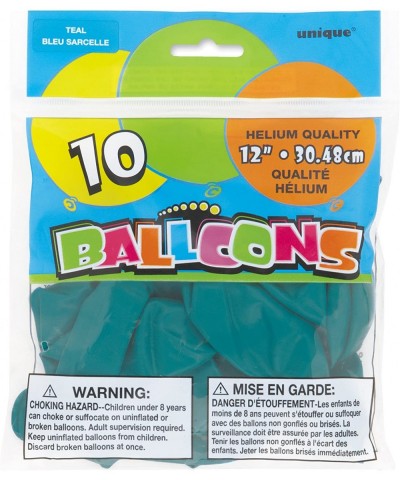 12" Latex Teal Balloons- 10ct - Teal - CD11K7FGT6T $7.40 Balloons