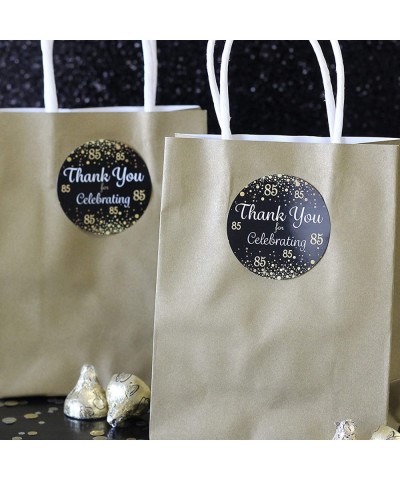Black and Gold 85th Birthday Thank You Stickers - 1.75 in - 40 Labels - CR18YRSU7A0 $6.63 Favors